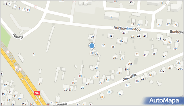 Olkusz, Buchowieckiego Stefana, gen., 28, mapa Olkusz