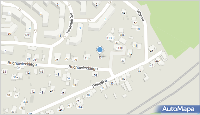 Olkusz, Buchowieckiego Stefana, gen., 33, mapa Olkusz