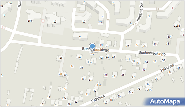 Olkusz, Buchowieckiego Stefana, gen., 40, mapa Olkusz