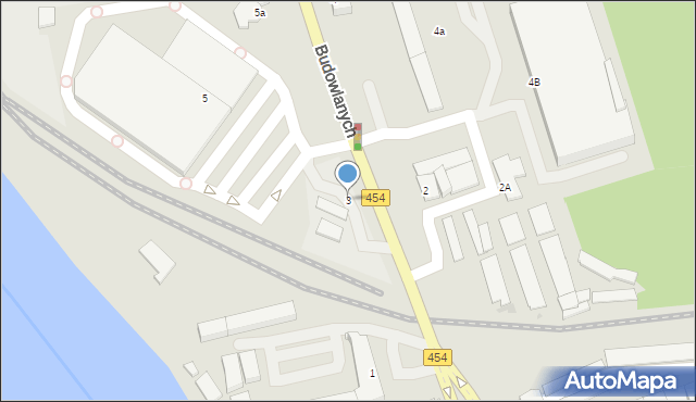 Opole, Budowlanych, 3, mapa Opola