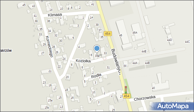 Opole, Budowlanych, 33a, mapa Opola