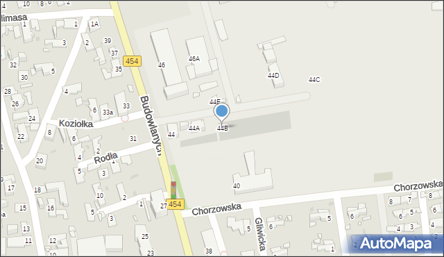 Opole, Budowlanych, 44B, mapa Opola