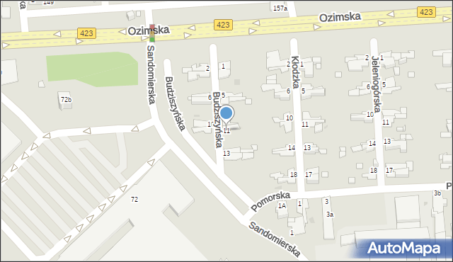 Opole, Budziszyńska, 11, mapa Opola