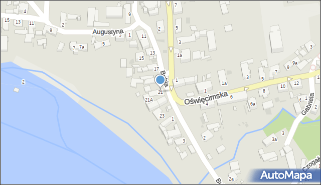 Opole, Buhla Franciszka Józefa, 21, mapa Opola