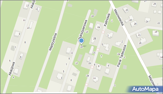 Osowiec, Bukszpanowa, 12, mapa Osowiec