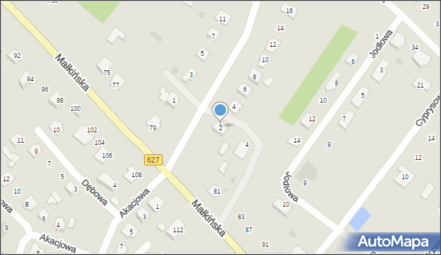 Ostrów Mazowiecka, Bursztynowa, 2, mapa Ostrów Mazowiecka