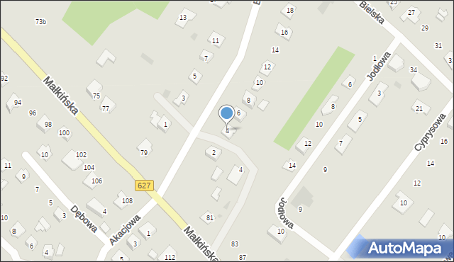 Ostrów Mazowiecka, Bursztynowa, 4, mapa Ostrów Mazowiecka