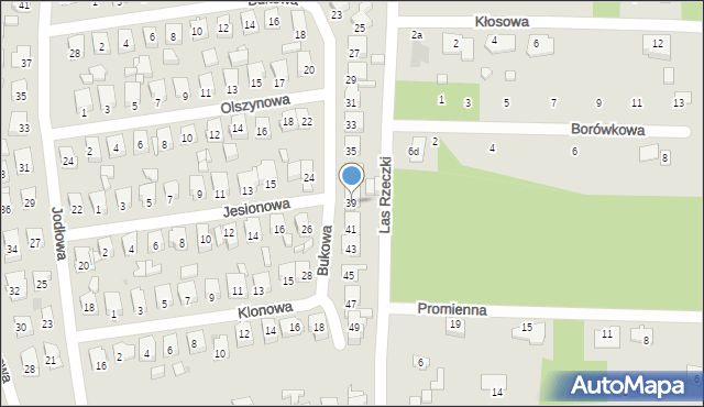Ostrowiec Świętokrzyski, Bukowa, 39, mapa Ostrowiec Świętokrzyski