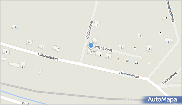 Otmuchów, Bursztynowa, 2, mapa Otmuchów