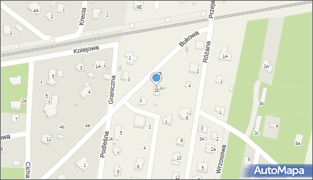 Otrębusy, Bukowa, 1b, mapa Otrębusy