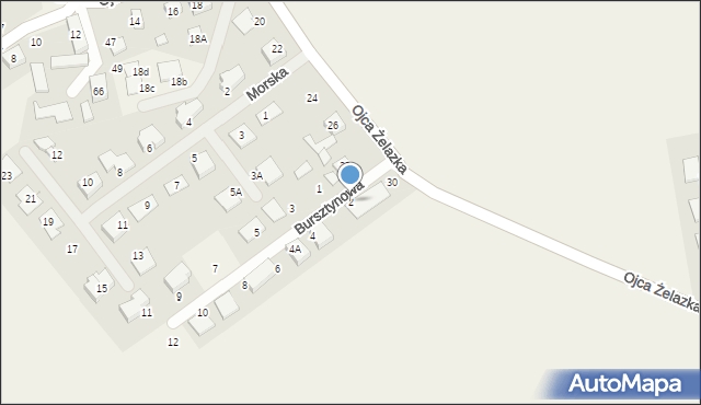 Palędzie, Bursztynowa, 2, mapa Palędzie