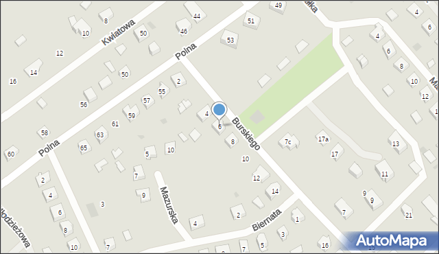 Pasym, Burskiego Jerzego, 6, mapa Pasym