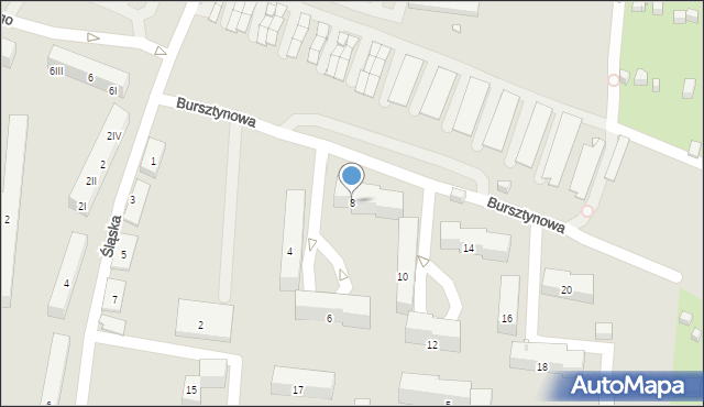 Piekary Śląskie, Bursztynowa, 8, mapa Piekary Śląskie