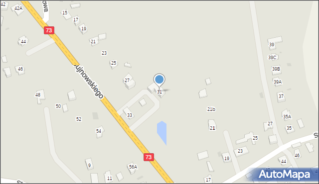 Pilzno, Bujnowskiego, 31, mapa Pilzno