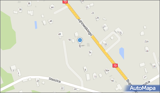 Pilzno, Bujnowskiego, 52, mapa Pilzno