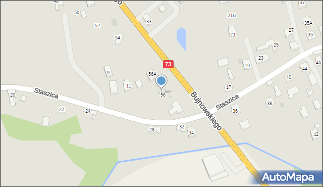 Pilzno, Bujnowskiego, 58, mapa Pilzno