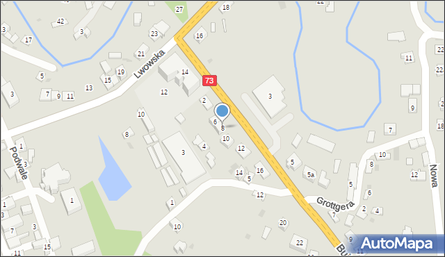 Pilzno, Bujnowskiego, 8, mapa Pilzno