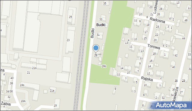 Piotrków Trybunalski, Budki, 29, mapa Piotrków Trybunalski