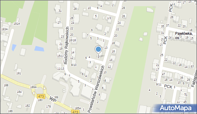 Piotrków Trybunalski, Budzanowskich Marii i Teofila, 2, mapa Piotrków Trybunalski