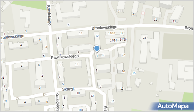 Piotrków Trybunalski, Bugajska, 1, mapa Piotrków Trybunalski