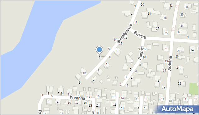 Piotrków Trybunalski, Bursztynowa, 3, mapa Piotrków Trybunalski