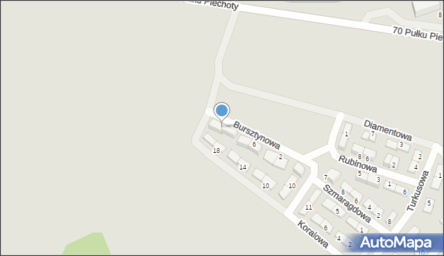 Pleszew, Bursztynowa, 12, mapa Pleszew