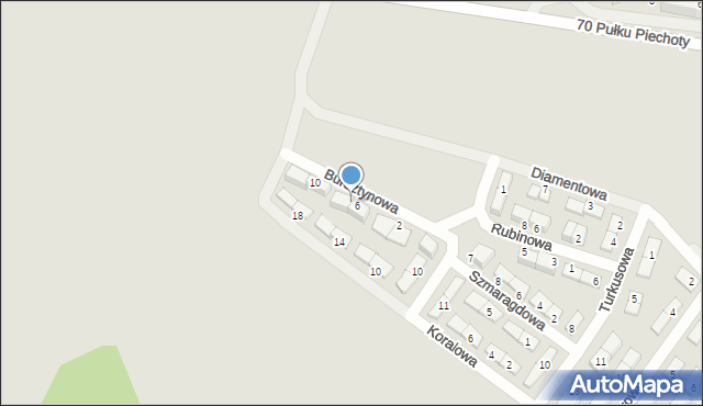 Pleszew, Bursztynowa, 8, mapa Pleszew