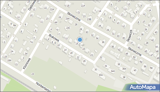 Płock, Bukowa, 17, mapa Płock