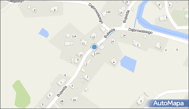 Podgórzyn, Bujwida Odona, 1, mapa Podgórzyn