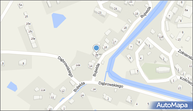 Podgórzyn, Bujwida Odona, 15, mapa Podgórzyn