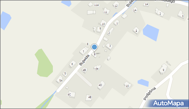 Podgórzyn, Bujwida Odona, 4, mapa Podgórzyn