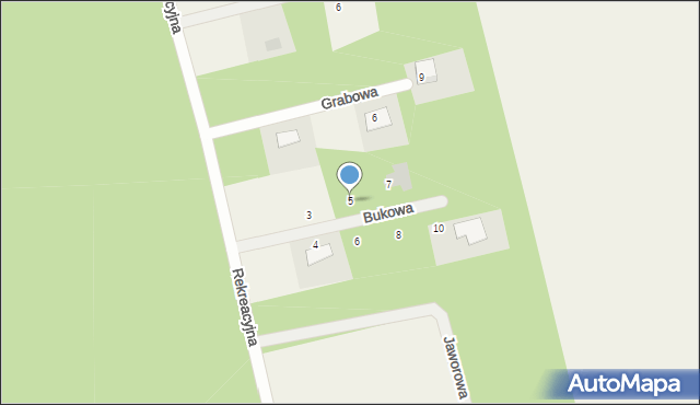 Pomiechówek, Bukowa, 5, mapa Pomiechówek