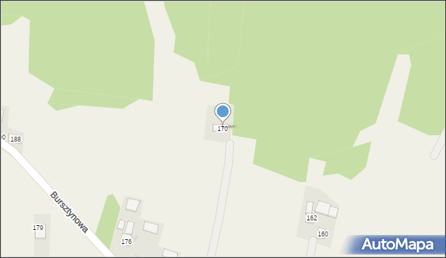 Poręba Spytkowska, Bursztynowa, 170, mapa Poręba Spytkowska