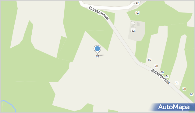 Poręba Spytkowska, Bursztynowa, 63, mapa Poręba Spytkowska