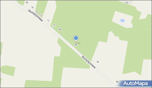 Poręba Spytkowska, Bursztynowa, 66, mapa Poręba Spytkowska