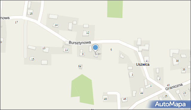 Poręba Spytkowska, Bursztynowa, 7, mapa Poręba Spytkowska