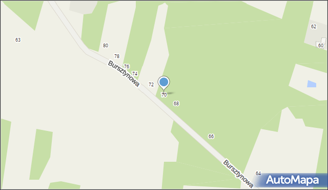 Poręba Spytkowska, Bursztynowa, 70, mapa Poręba Spytkowska