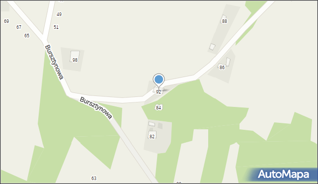 Poręba Spytkowska, Bursztynowa, 92, mapa Poręba Spytkowska