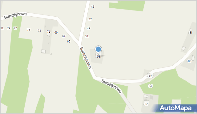 Poręba Spytkowska, Bursztynowa, 98, mapa Poręba Spytkowska