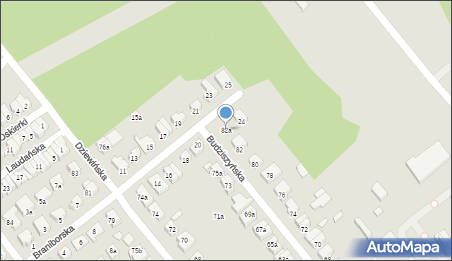 Poznań, Budziszyńska, 82a, mapa Poznania