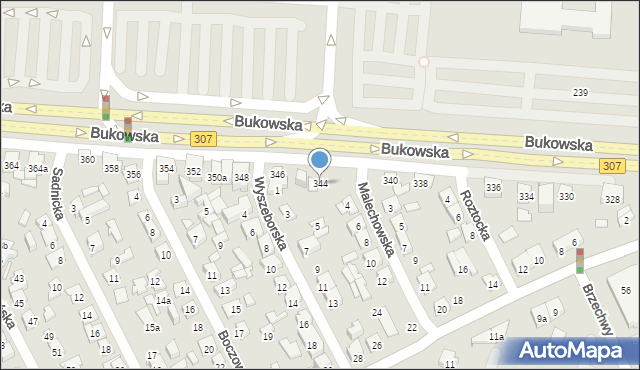 Poznań, Bukowska, 344, mapa Poznania