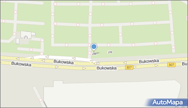Poznań, Bukowska, 169, mapa Poznania
