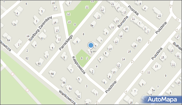 Poznań, Bunscha Karola, 3, mapa Poznania