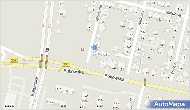 Poznań, Bukowska, 129, mapa Poznania