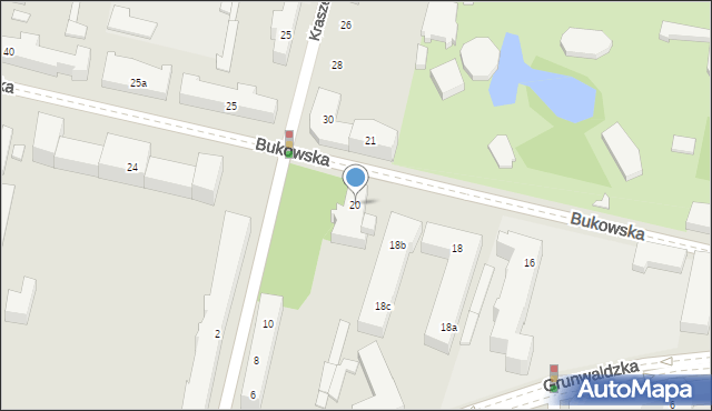 Poznań, Bukowska, 20, mapa Poznania