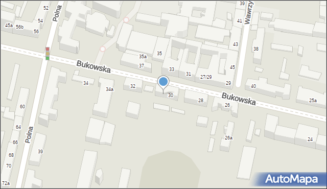 Poznań, Bukowska, 30a, mapa Poznania