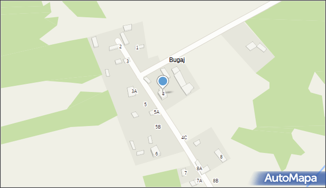 Pradła, Bugaj, 4, mapa Pradła