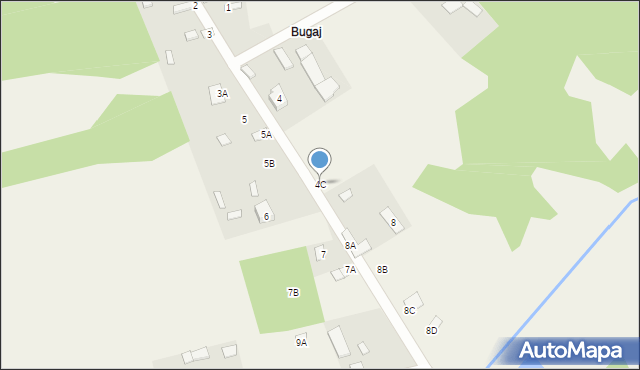 Pradła, Bugaj, 4C, mapa Pradła
