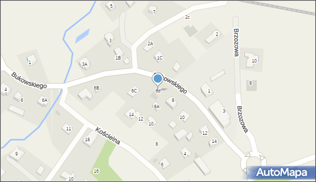 Pręgowo, Bukowskiego Bronisława, prof., 6d, mapa Pręgowo