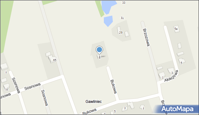 Pruchna, Bukowa, 6, mapa Pruchna